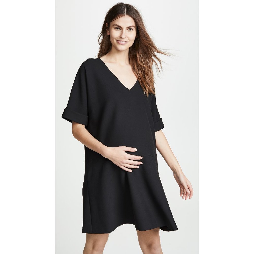 Hatch Black V-Neck Mini Dress